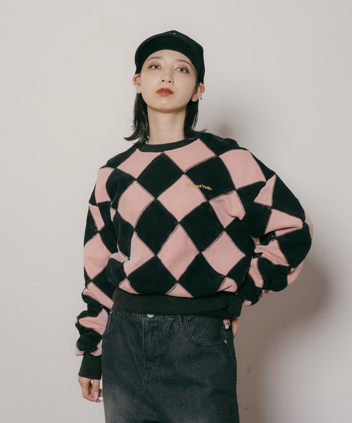 Subciety（サブサエティ）の「Line crewman sweatshirt【WOMEN】（スウェット・レディース・ブラウン/ピンク/ホワイト/オレンジ・FREE）」の10枚目の写真