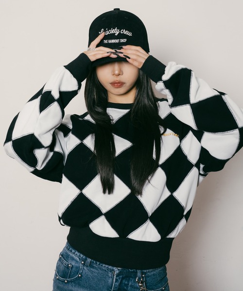 Subciety（サブサエティ）の「Line crewman sweatshirt【WOMEN】（スウェット・レディース・ブラウン/ピンク/ホワイト/オレンジ・FREE）」の9枚目の写真
