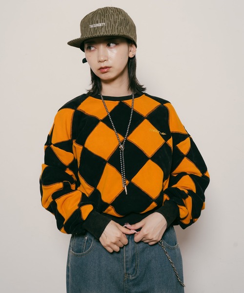 Subciety（サブサエティ）の「Line crewman sweatshirt【WOMEN】（スウェット・レディース・ブラウン/ピンク/ホワイト/オレンジ・FREE）」の12枚目の写真