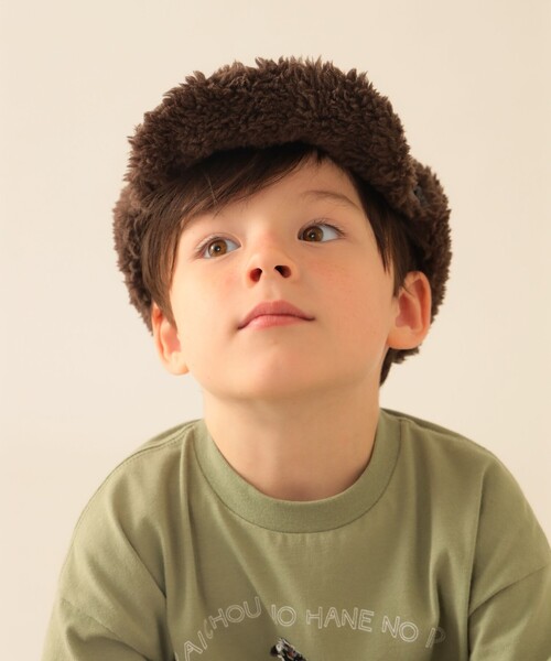 BEAMS mini（ビームスミニ）の「キルティング イヤーキャップ 2025FW（キャップ・キッズ・ワイン/グリーン系その他5/チャコールグレー・ONE SIZE）」の5枚目の写真