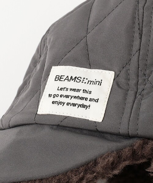 BEAMS mini（ビームスミニ）の「キルティング イヤーキャップ 2025FW（キャップ・キッズ・ワイン/グリーン系その他5/チャコールグレー・ONE SIZE）」の13枚目の写真