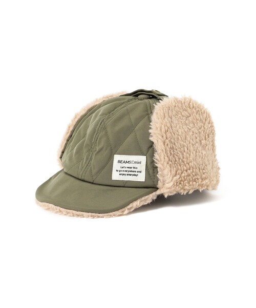 BEAMS mini（ビームスミニ）の「キルティング イヤーキャップ 2025FW（キャップ・キッズ・ワイン/グリーン系その他5/チャコールグレー・ONE SIZE）」の16枚目の写真