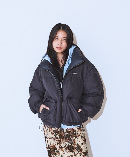 JEANASIS ブルゾン　レディース リバーシブルボリュームスタンドパファーコート/572634