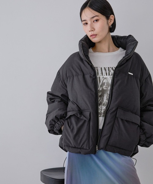 JEANASIS（ジーナシス）の「リバーシブルボリュームスタンドパファーコート/572634（ブルゾン・レディース・ブラック/ブラウン系その他/オフホワイト/ベージュ・FREE）」の19枚目の写真