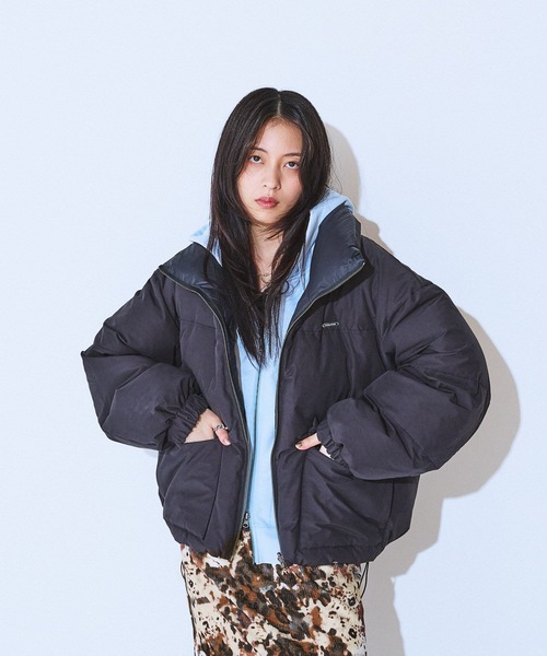 リバーシブルボリュームスタンドパファーコート/572634（ブルゾン