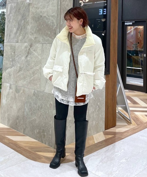 jeanasis / リバーシブルボリュームスタンドパファーコート JEANASIS｜リバーシブルボリュームスタンドパファーコート | Rakuten