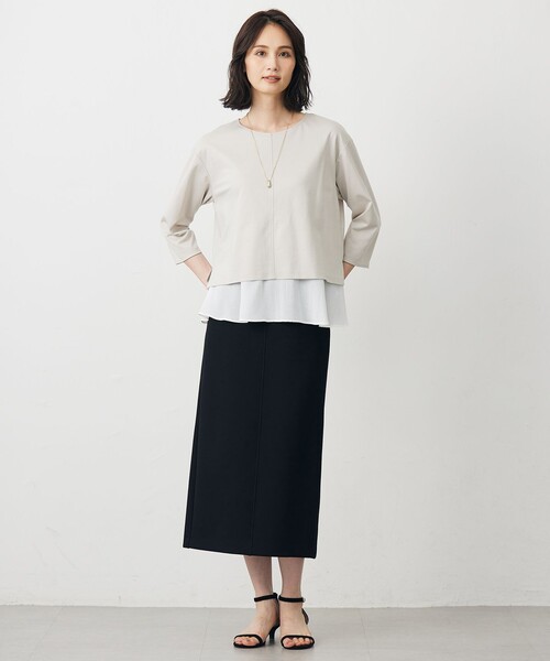 J.PRESS Ladies(J.プレス レディス)の「コンパクトポンチ カットソー(Tシャツ/カットソー・レディース・ダルブルー系/ベージュ系/ピンク系/グレー系・SMALL)」の11枚目の写真