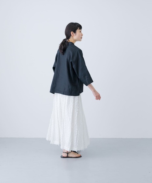 CHARCOAL かぐれ リネンラミーオープンカラーシャツ かぐれ（カグレ）の「リネンラミーオープンカラーシャツ（シャツ