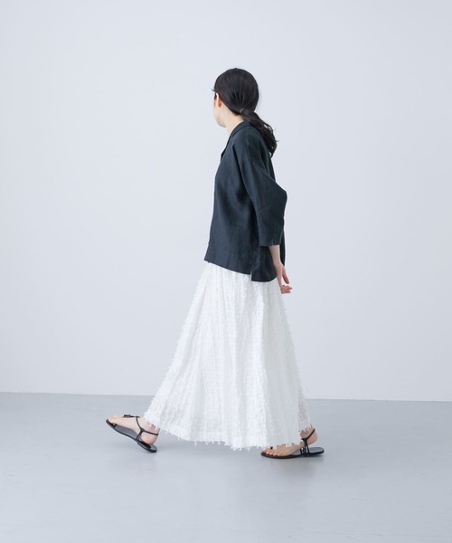 かぐれ（カグレ）の「リネンオープンカラーシャツ（シャツ/ブラウス