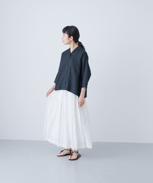 新品　かぐれ　リネンシャツ セール】リネンキュプラドライシャツ（シャツ/ブラウス）｜か