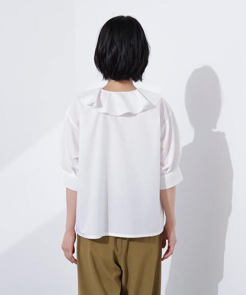 N.(N. Natural Beauty Basic)(エヌエヌナチュラルビューティーベーシック)の「ラッフルリボンブラウス(シャツ/ブラウス・レディース・オフホワイト/ブルー/イエロー・MEDIUM)」の10枚目の写真