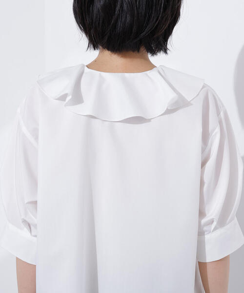 N.(N. Natural Beauty Basic)(エヌエヌナチュラルビューティーベーシック)の「ラッフルリボンブラウス(シャツ/ブラウス・レディース・オフホワイト/ブルー/イエロー・MEDIUM)」の12枚目の写真