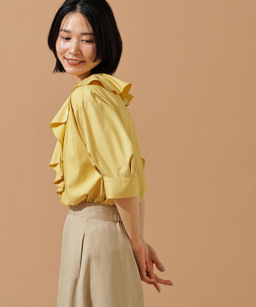 N.(N. Natural Beauty Basic)(エヌエヌナチュラルビューティーベーシック)の「ラッフルリボンブラウス(シャツ/ブラウス・レディース・オフホワイト/ブルー/イエロー・MEDIUM)」の16枚目の写真