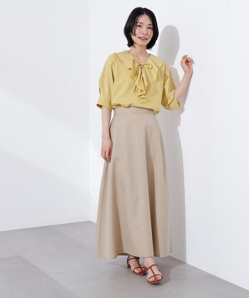 N.(N. Natural Beauty Basic)(エヌエヌナチュラルビューティーベーシック)の「ラッフルリボンブラウス(シャツ/ブラウス・レディース・オフホワイト/ブルー/イエロー・MEDIUM)」の22枚目の写真