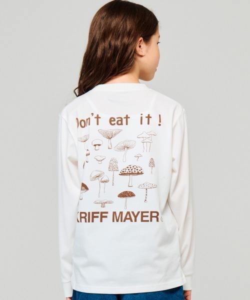 KRIFF MAYER Kid's Collection（クリフメイヤーキッズコレクション）の「【保温機能】ぬくテクロンT（キノコ）（Tシャツ/カットソー・キッズ・オフホワイト/グリーン/レッド/ネイビー・120/130/140/150/160/170）」の2枚目の写真