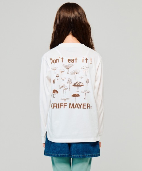 KRIFF MAYER Kid's Collection（クリフメイヤーキッズコレクション）の「【保温機能】ぬくテクロンT（キノコ）（Tシャツ/カットソー・キッズ・オフホワイト/グリーン/レッド/ネイビー・120/130/140/150/160/170）」の6枚目の写真