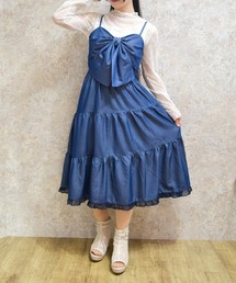 ビッグリボンティアードワンピース