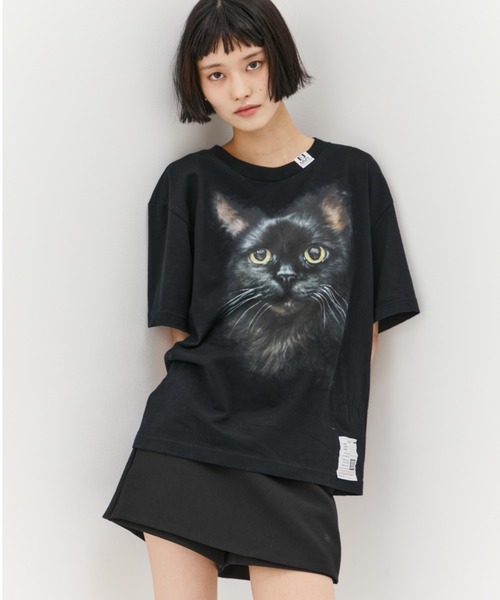 MIHARA YASUHIRO/ミハラヤスヒロ】CAT PRINTED TEE/キャット