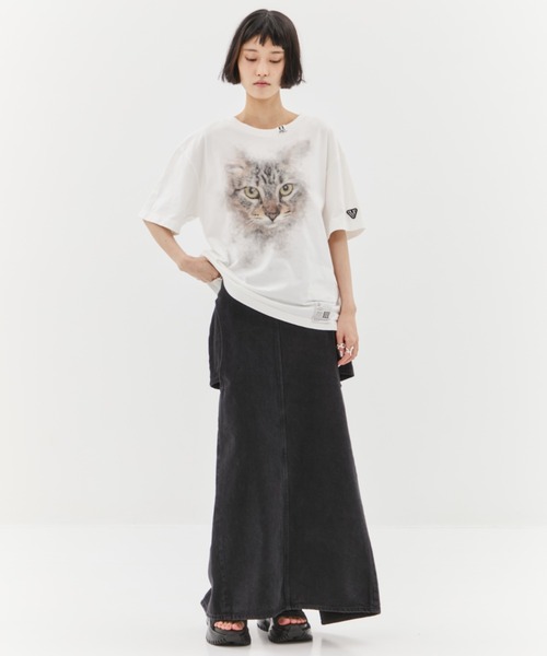 MIHARA YASUHIRO/ミハラヤスヒロ】CAT PRINTED TEE/キャット