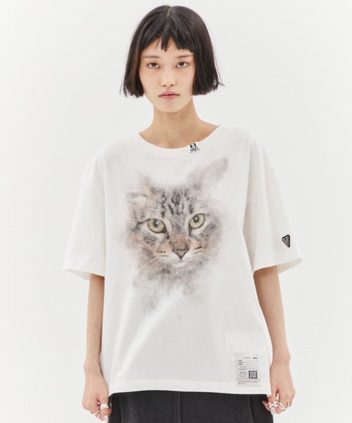 関税負担なし◆MIHARAYASUHIRO◆キャットプリント 長袖Tシャツ MIHARA YASUHIRO/ミハラヤスヒロ】CAT PRINTED TEE/キャット