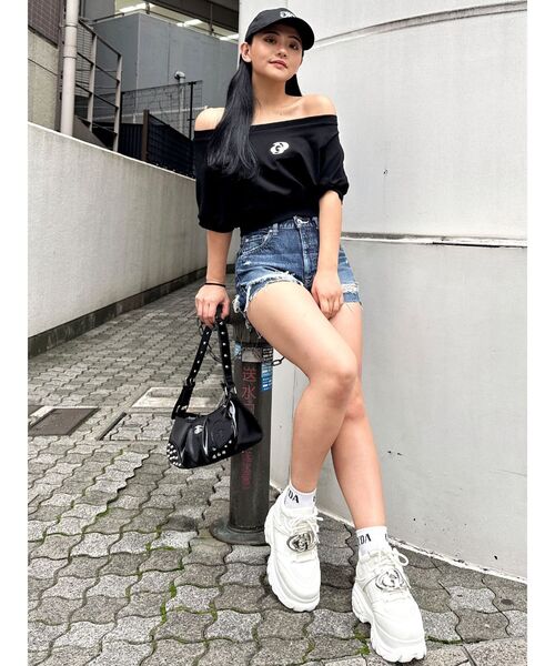 セール】GDエンボスオフショルトップス（Tシャツ/カットソー