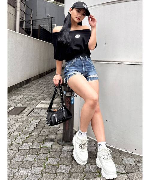 トップス omiya セール】GDエンボスオフショルトップス（Tシャツ/カットソー