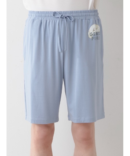 gelato pique（ジェラートピケ）の「【HOMME】レーヨンクッキーアイスサンドハーフパンツ（ルームウェア/パジャマ・メンズ・ブルー/ネイビー・M/L）」の6枚目の写真