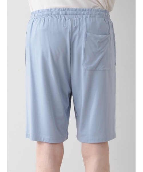 gelato pique（ジェラートピケ）の「【HOMME】レーヨンクッキーアイスサンドハーフパンツ（ルームウェア/パジャマ・メンズ・ブルー/ネイビー・M/L）」の7枚目の写真