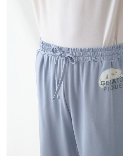 gelato pique（ジェラートピケ）の「【HOMME】レーヨンクッキーアイスサンドハーフパンツ（ルームウェア/パジャマ・メンズ・ブルー/ネイビー・M/L）」の9枚目の写真