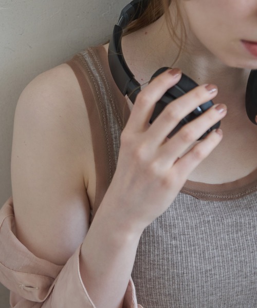 Crisp(クリスプ)の「リブチュールタンク(タンクトップ・レディース・ベージュ/イエロー/グレー・FREE)」の13枚目の写真