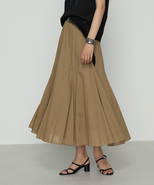 COMME CA（コムサ）の「80ナチュラルローン スカート（スカート・レディース・キャメル/グリーン・11号/9号）」の5枚目の写真