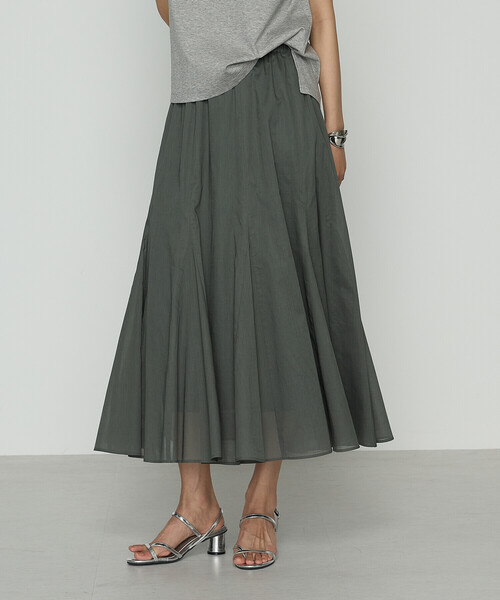 COMME CA（コムサ）の「80ナチュラルローン スカート（スカート・レディース・キャメル/グリーン・11号/9号）」の8枚目の写真