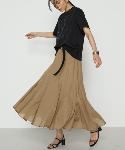 COMME CA（コムサ）の「80ナチュラルローン スカート（スカート・レディース・キャメル/グリーン・11号/9号）」の16枚目の写真