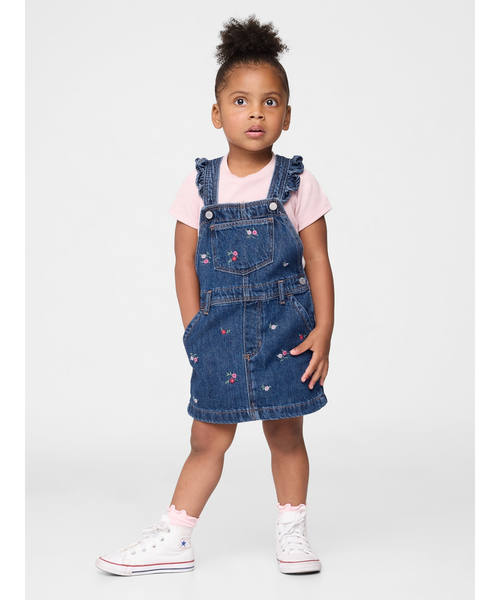 GAP(ギャップ)の「デニム ラッフルフリル サロペットスカート (幼児・ベビー)(ワンピース・キッズ・マルチ・80cm/90cm/110cm/105cm/100cm/95cm/70cm)」の3枚目の写真