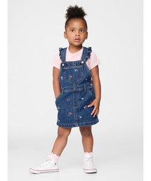 GAP（ギャップ）の「デニム ラッフルフリル サロペットスカート (幼児・ベビー)（ワンピース・キッズ）」