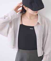 mystic | プレート付きニットキャミ(キャミソール)