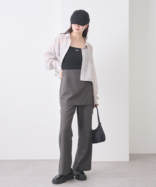 mystic（ミスティック）の「プレート付きニットキャミ（キャミソール・レディース・オフホワイト/グレー/イエロー/ブラック・FREE）」の12枚目の写真