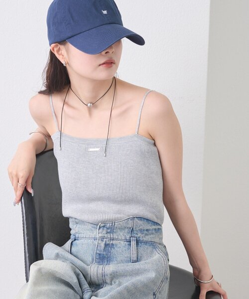 mystic（ミスティック）の「プレート付きニットキャミ（キャミソール・レディース・オフホワイト/グレー/イエロー/ブラック・FREE）」の14枚目の写真