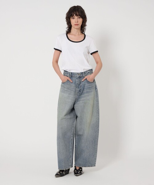 ASTRAET(アストラット)の「<ASTRAET> BIG バルーンデニムパンツ UNISEX(デニムパンツ・レディース・ライトブルー・0/1/00)」の3枚目の写真