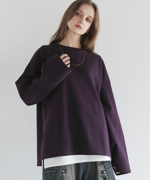 セール】コットンポンチロングTシャツ（Tシャツ/カットソー）｜LILL