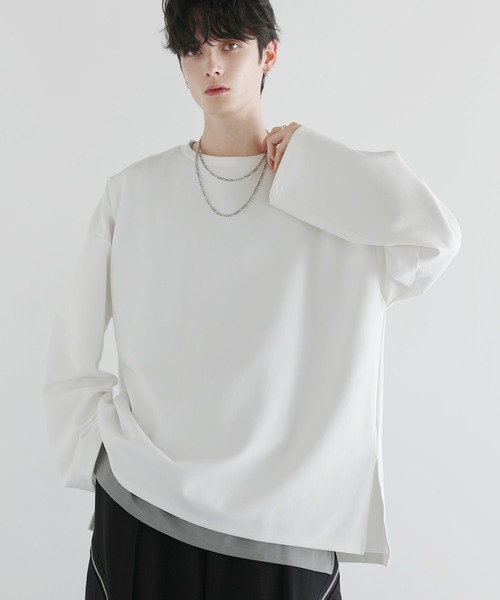 セール】コットンポンチロングTシャツ（Tシャツ/カットソー）｜LILL