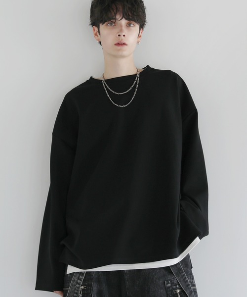 ライン入 ロングTシャツ■ロンT 長袖 カットソー ブラック L■売れ筋商品 楽天市場】ロンT カットソー 長袖 レディース トップス ロングT