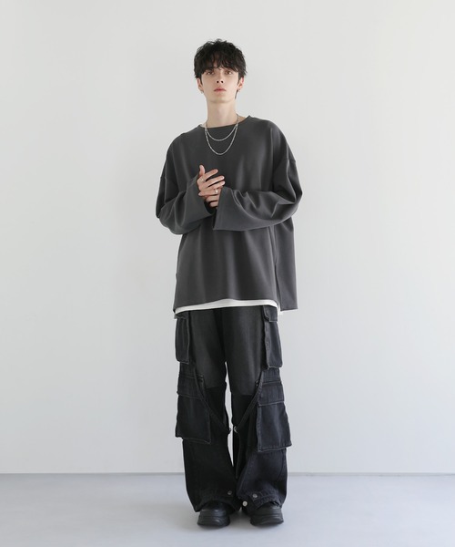 コットンポンチロングTシャツ（Tシャツ/カットソー）｜LILL（リル）の