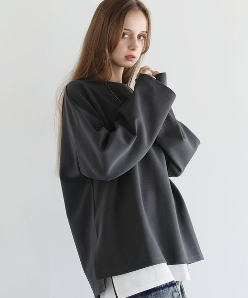 セール】コットンポンチロングTシャツ（Tシャツ/カットソー）｜LILL