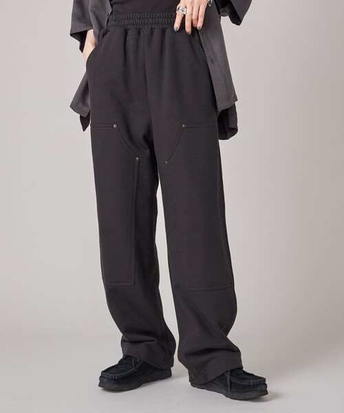 パンツ ^_^ セール】SHIPS NINE CASE:〈洗濯機可能〉裏毛 ダブルニー パンツ