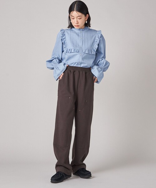 セール】SHIPS NINE CASE:〈洗濯機可能〉裏毛 ダブルニー パンツ