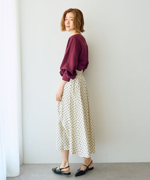 YECCA VECCA(イェッカヴェッカ)の「タックフレアスカート(スカート・レディース・ストライプ/ドット・S/M)」の18枚目の写真