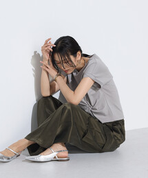 K.T KIYOKO TAKASE | キュプラツイル サテンツイルワイドカーゴパンツ(その他パンツ)