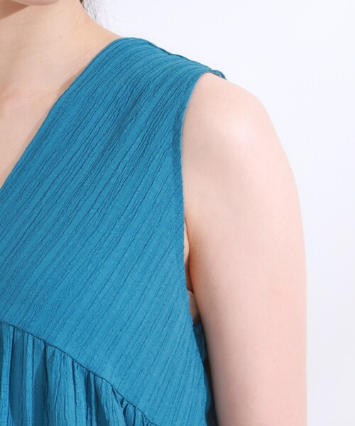 DRESKIP（ドレスキップ）の「【S-LL】後ろ姿も抜かりなく 1枚でサマ見え ティアードワンピース（ワンピース・レディース・ブルー系その他/ブラック/ダークブラウン・04/03/02/01）」の21枚目の写真