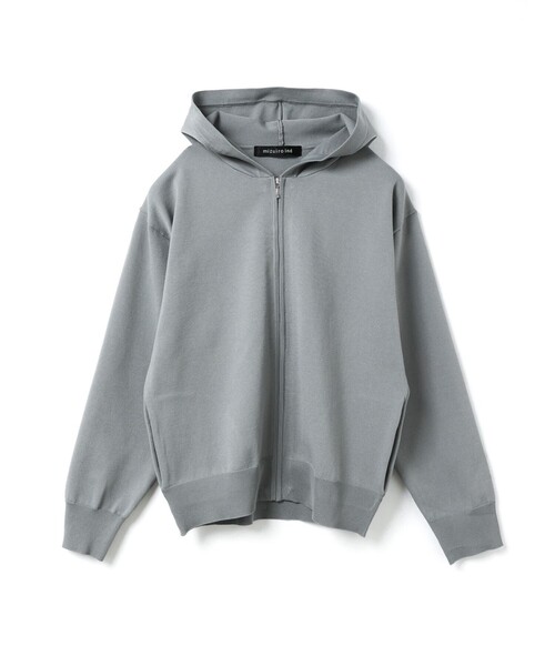 mizuiroind（ミズイロインド）の「mizuiro ind ジップフードニットプルオーバー（Tシャツ/カットソー・レディース・ブラック/ライトグレー/ネイビー・FREE）」の3枚目の写真
